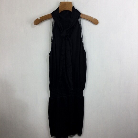 Generation Love Romper Lace Combo Halter Neckline Silky Black Size XSmall - Picture 6 of 7